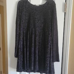 💋Black Embossed Dress👄